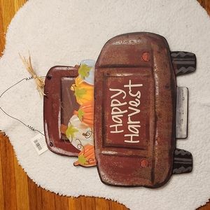 Happy Harvest Wooden Plaque Fall Wall Door Decor